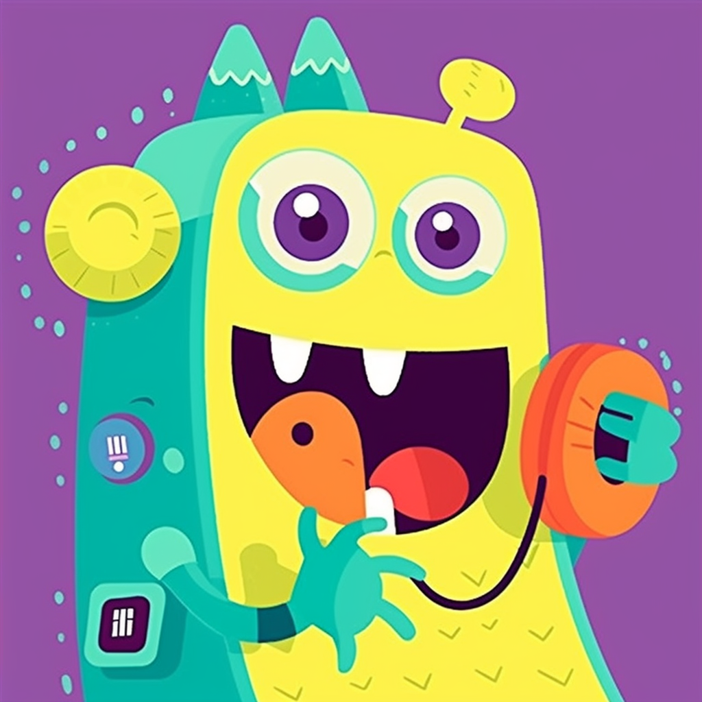 Parcade Monster talking into a phone